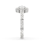 Rose Cut Diamond Ring for a Classic White Gold Look