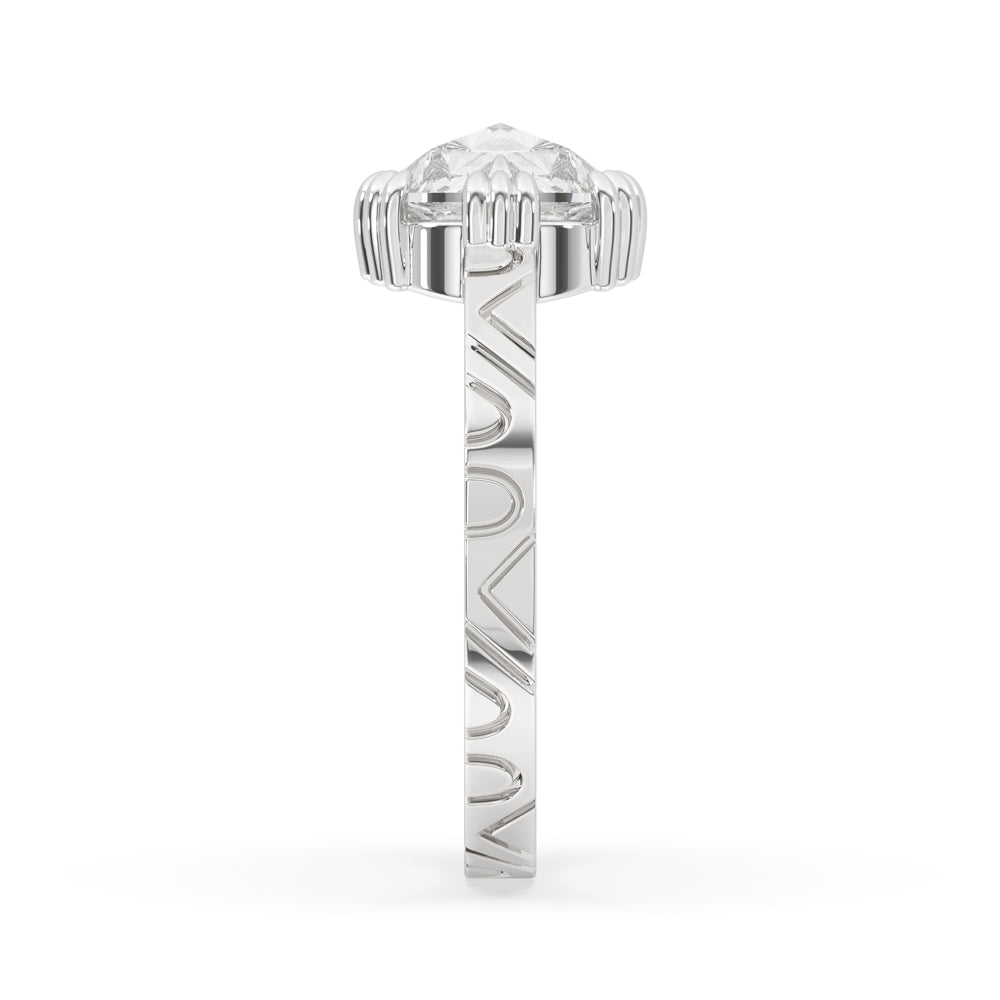 Rose Cut Diamond Ring for a Classic White Gold Look
