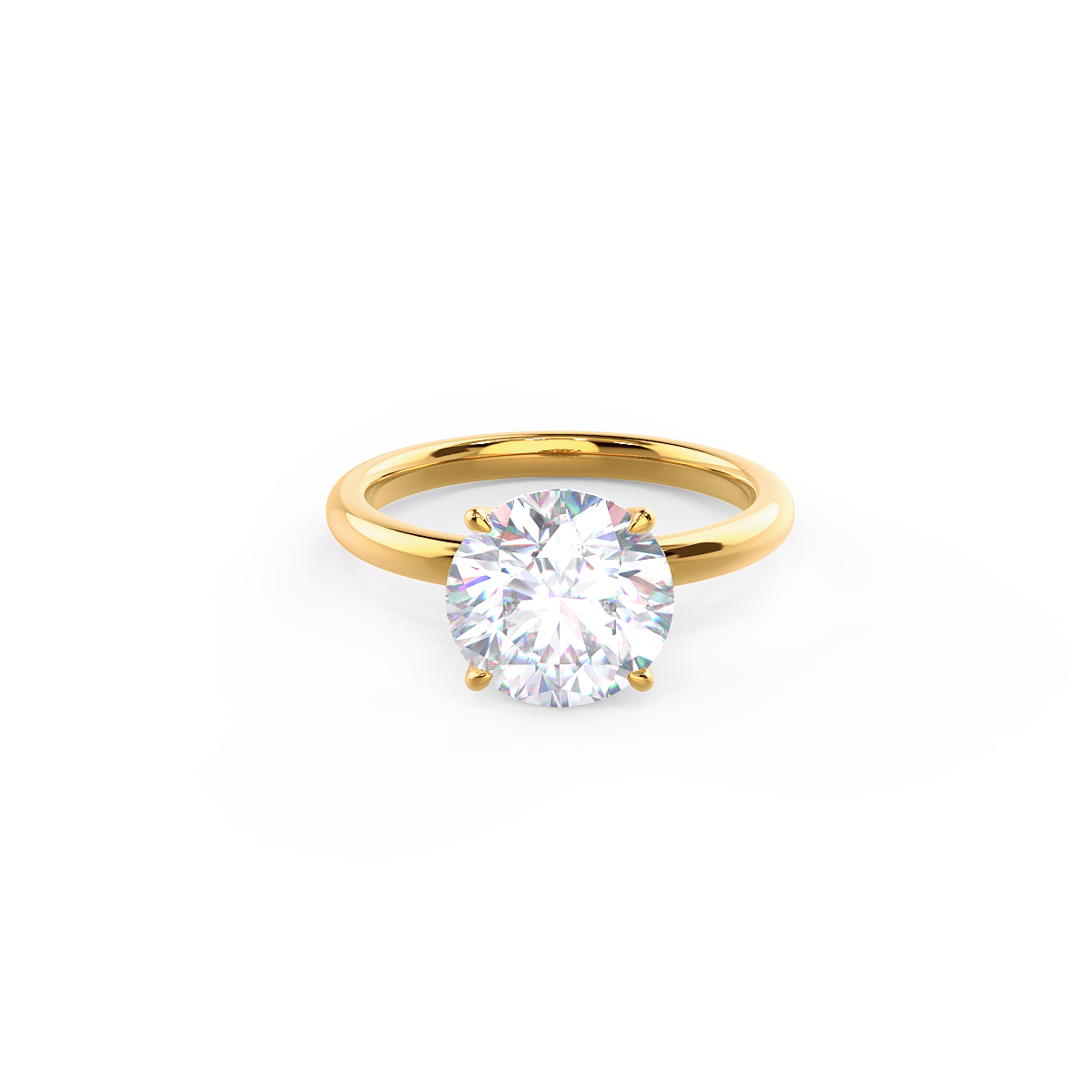2.25 CT Round Brilliant Cut Moissanite Solitaire Engagement Ring