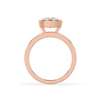 Rose Gold Round Diamond Bezel Setting Engagement Ring