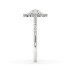 Rose Cut Engagement Ring - Halo Setting