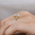 2.80 CT Oval Moissanite Solitaire Engagement Ring