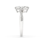 Kite Cut Engagement Ring in Pave Style – Elegant Design