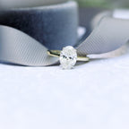1.75 CT Oval Cut Moissanite Solitaire Engagement Ring