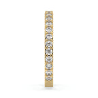 Gold Wedding Band Women With Round Diamonds
