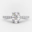 2.0 CT Oval Moissanite Hidden Halo Pave Setting Engagement Ring