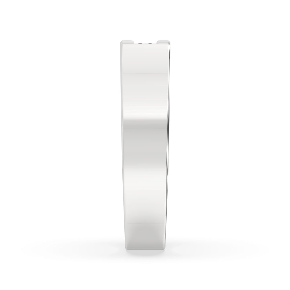 Baguette Diamond Wedding Band - Solitaire Style