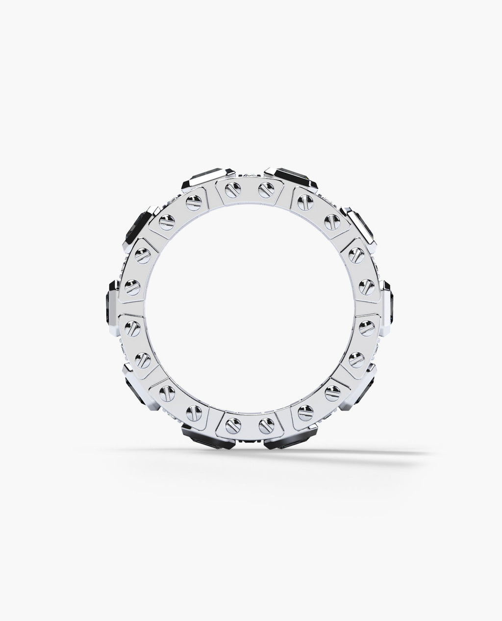 LA PAZ Gold Ring with 4.70ct Black & White Diamonds