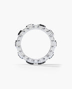 LA PAZ Gold Ring with 4.70ct Black & White Diamonds