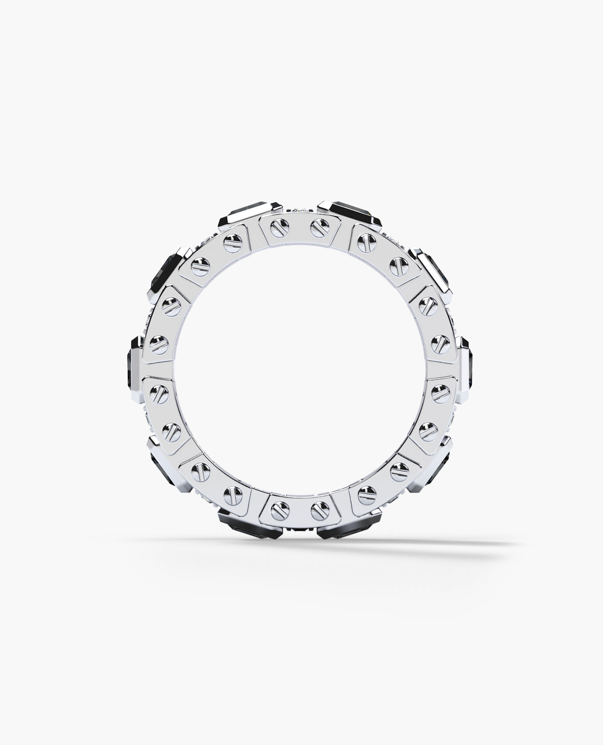 LA PAZ Gold Ring with 4.70ct Black & White Diamonds
