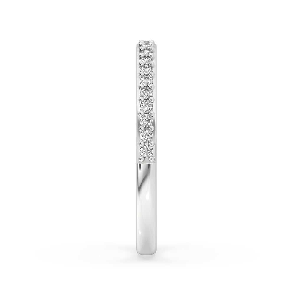 Half Eternity Wedding Band - White Gold