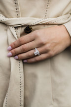 3.70 CT Radiant Cut Moissanite Solitaire Engagement Ring