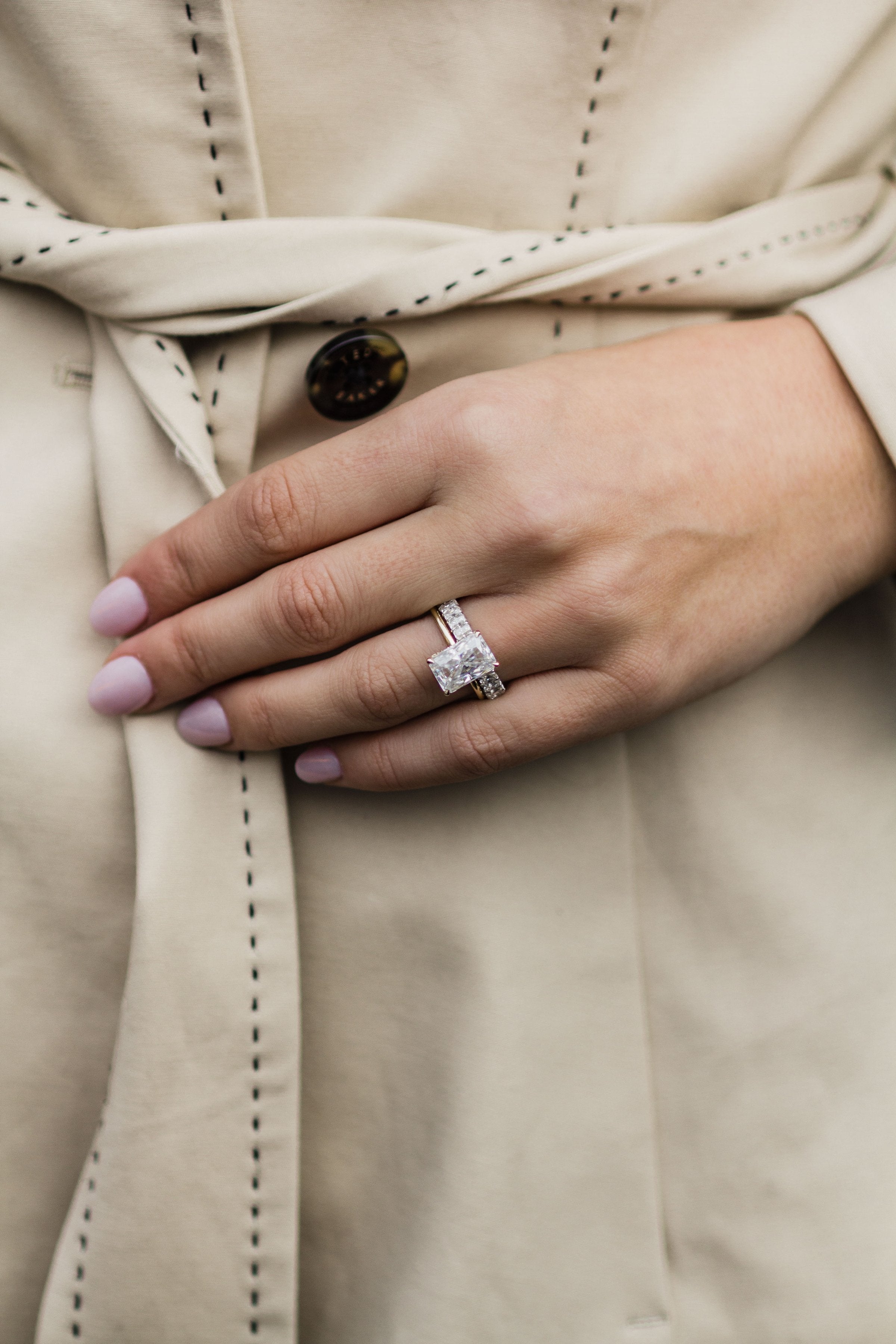 3.70 CT Radiant Cut Moissanite Solitaire Engagement Ring