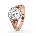 Cushion Cut Milgrain Engagement Ring Setting