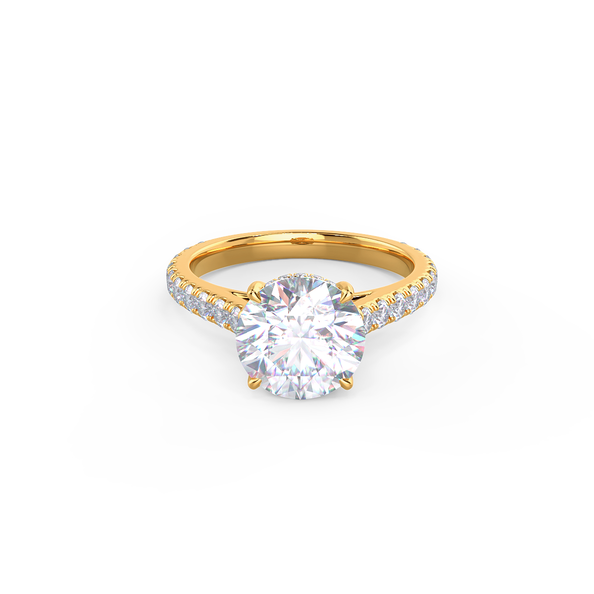 2.0CT Round Moissanite Solitaire Engagement Ring