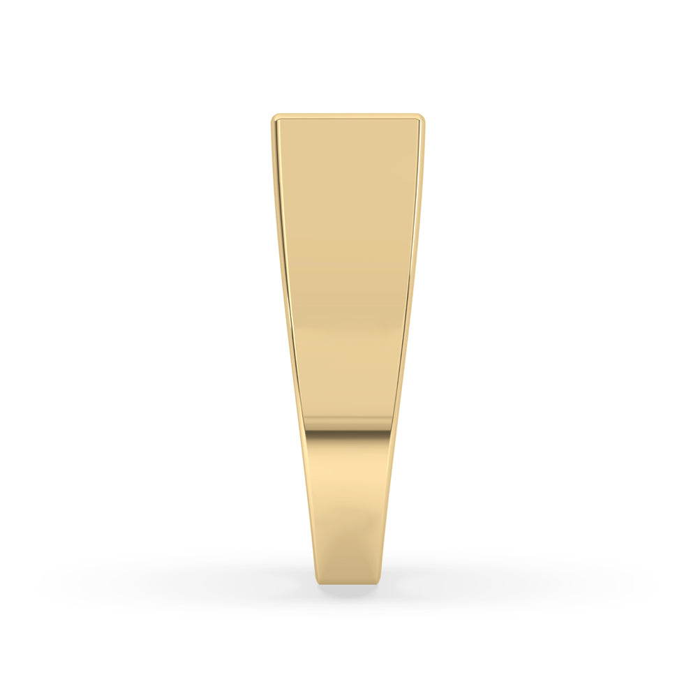 Yellow Gold Mens Wedding Band - 2 Stone