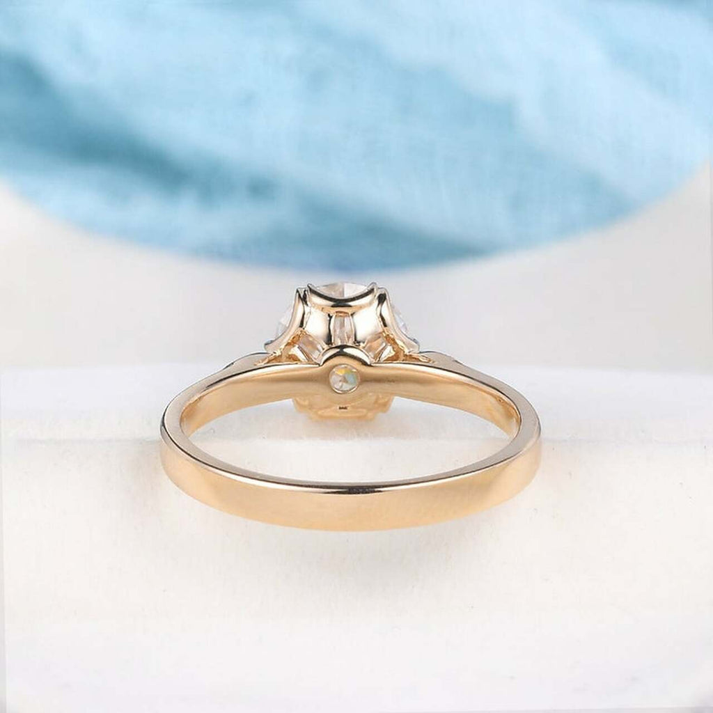 1.50CT Round Cut Moissanit Engagement Ring