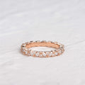 0.4 CT Round And Marquise Moissanite Wedding Band