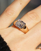 1.50 -3.80 CT Elongated Cushion ⁠Cut Lab Grown Diamond Bezel Engagement Ring