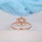 1.0CT Round Brilliant Cut Unique Halo Moissanite Engagement Ring