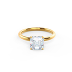 2.0 CT Asscher Cut Moissanite Solitaire Engagement Ring