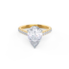 2.25 CT Pear Moissanite Pave Setting Engagement Ring