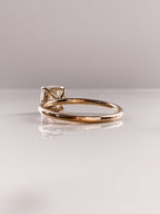 2.50 CT Cushion Moissanite Solitaire Engagement Ring With Hidden Halo Setting