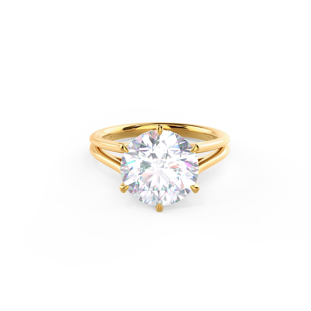 1.50 CT Round Moissanite Solitaire Style Engagement Ring