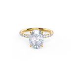1.75 CT Oval Cut Moissanite Pave Setting Engagement Ring