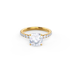 1.75 CT Cushion Moissanite Pave Setting Engagement Ring