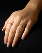 1.0 -3.0 CT Emerald ⁠Cut Lab Grown Diamond Seven Stone Engagement Ring