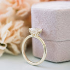 1.50 CT Oval Cut Solitaire Style Moissanite Engagement Ring
