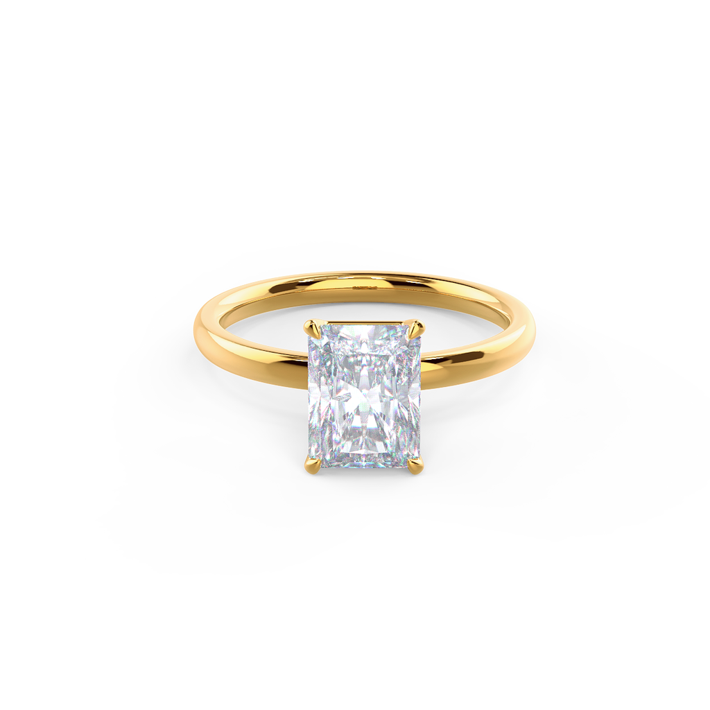 3.0 CT Radiant Cut Moissanite Solitaire Engagement Ring