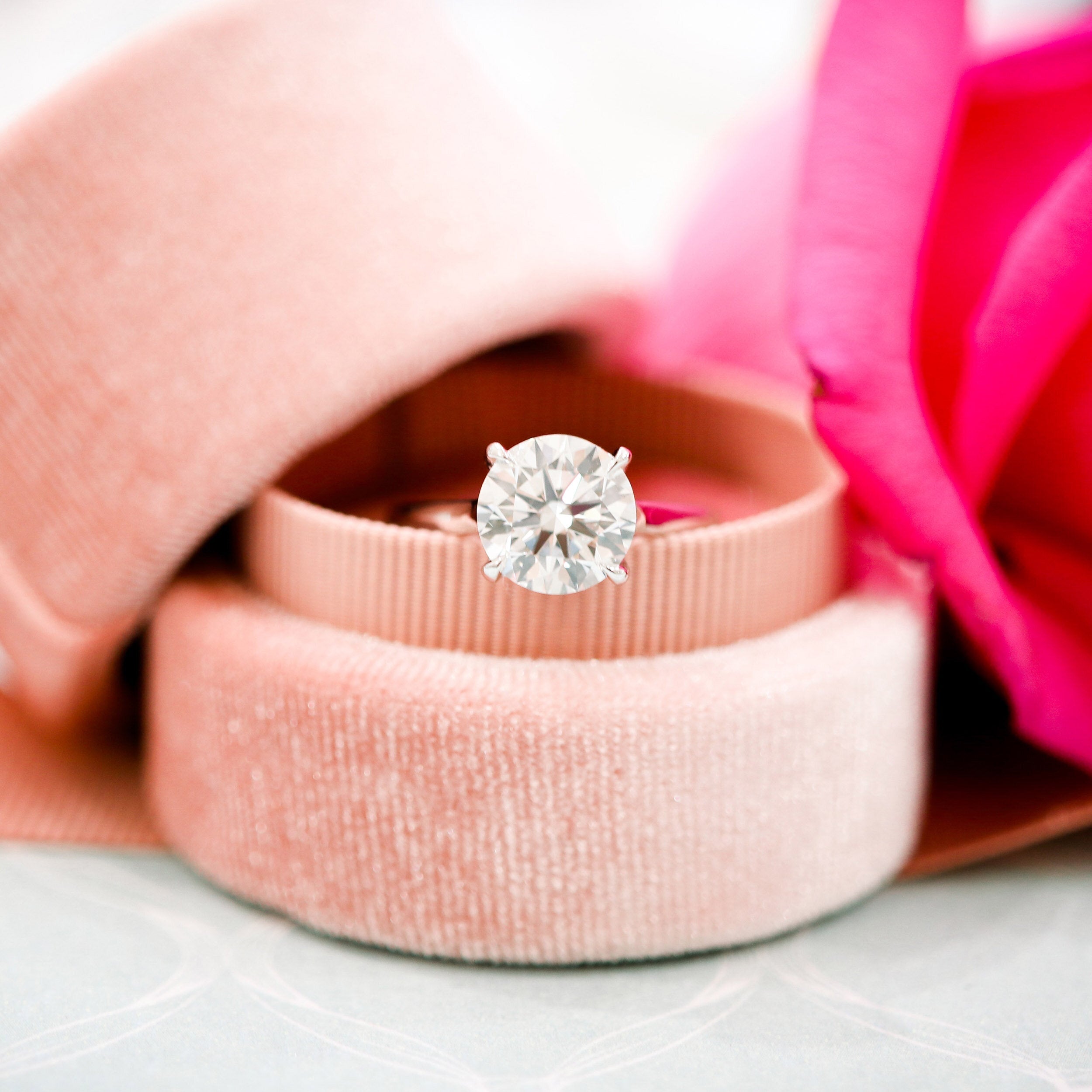 2.75 CT Round Brilliant Cut Moissanite Solitaire Engagement Ring