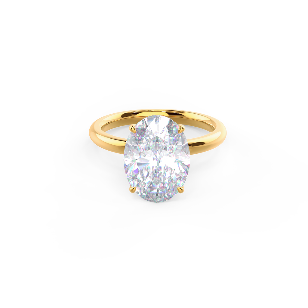 1.75 CT Oval Cut Solitaire Moissanite Engagement Ring