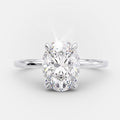 2.0 CT Oval Cut Moissanite Solitaire Engagement Ring