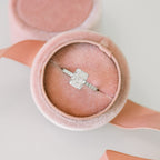 3.0 CT Radiant Moissanite Pave Setting Engagement Ring