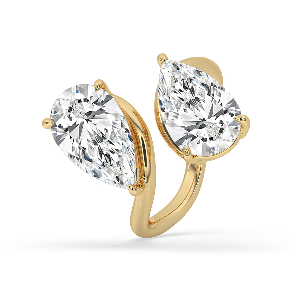 Pear Cut Diamond Two Stone Engagement Ring Image secondaire du produit
