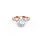 2.50 CT Oval Moissanite Pave Setting Engagement Ring