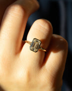 1.0 -3.0 CT Emerald ⁠Cut Lab Grown Diamond Bezel  Engagement Ring