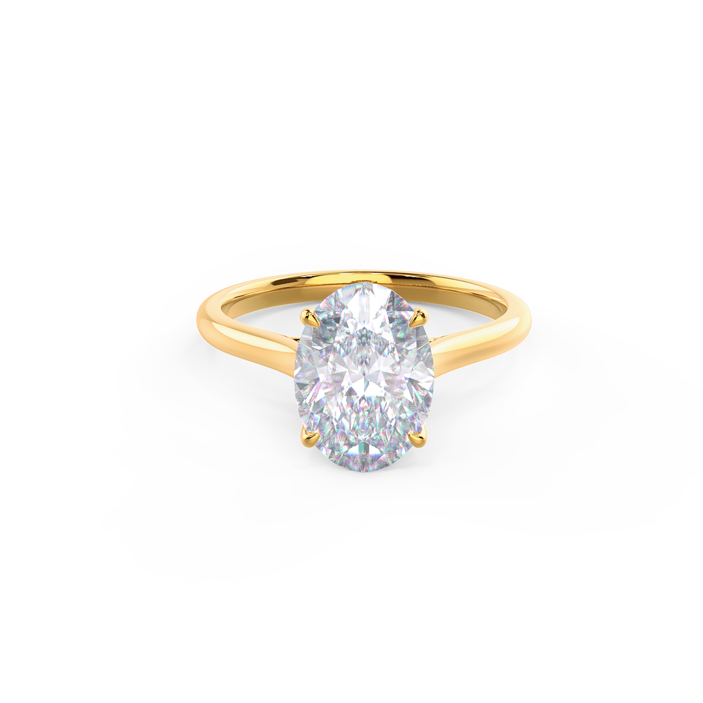 2.50 CT Oval Moissanite Solitaire Engagement Ring