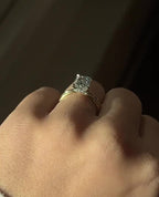 1.0 -3.04 CT Radiant ⁠Cut Lab Grown Diamond Hidden Halo Engagement Ring