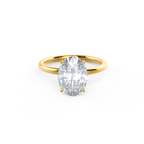 2.0 CT Oval Cut Moissanite Solitaire Setting Engagement Ring
