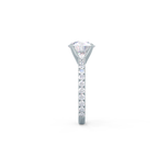 2.25 CT Round Moissanite Solitaire Pave Setting Engagement Ring