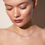 Round Cut Moissanite Diamond Tennis Necklace