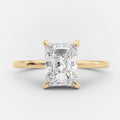 2.0 CT Radiant Cut Moissanite Solitaire Engagement Ring