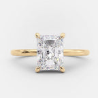 2.0 CT Radiant Cut Moissanite Solitaire Engagement Ring