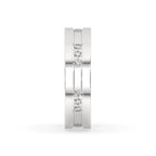 Matte Finish White Gold Wedding Band