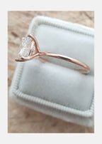 2.13 CT Princess Cut Moissanite Solitaire Engagement Ring