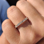 Baguette And Round Wedding Band